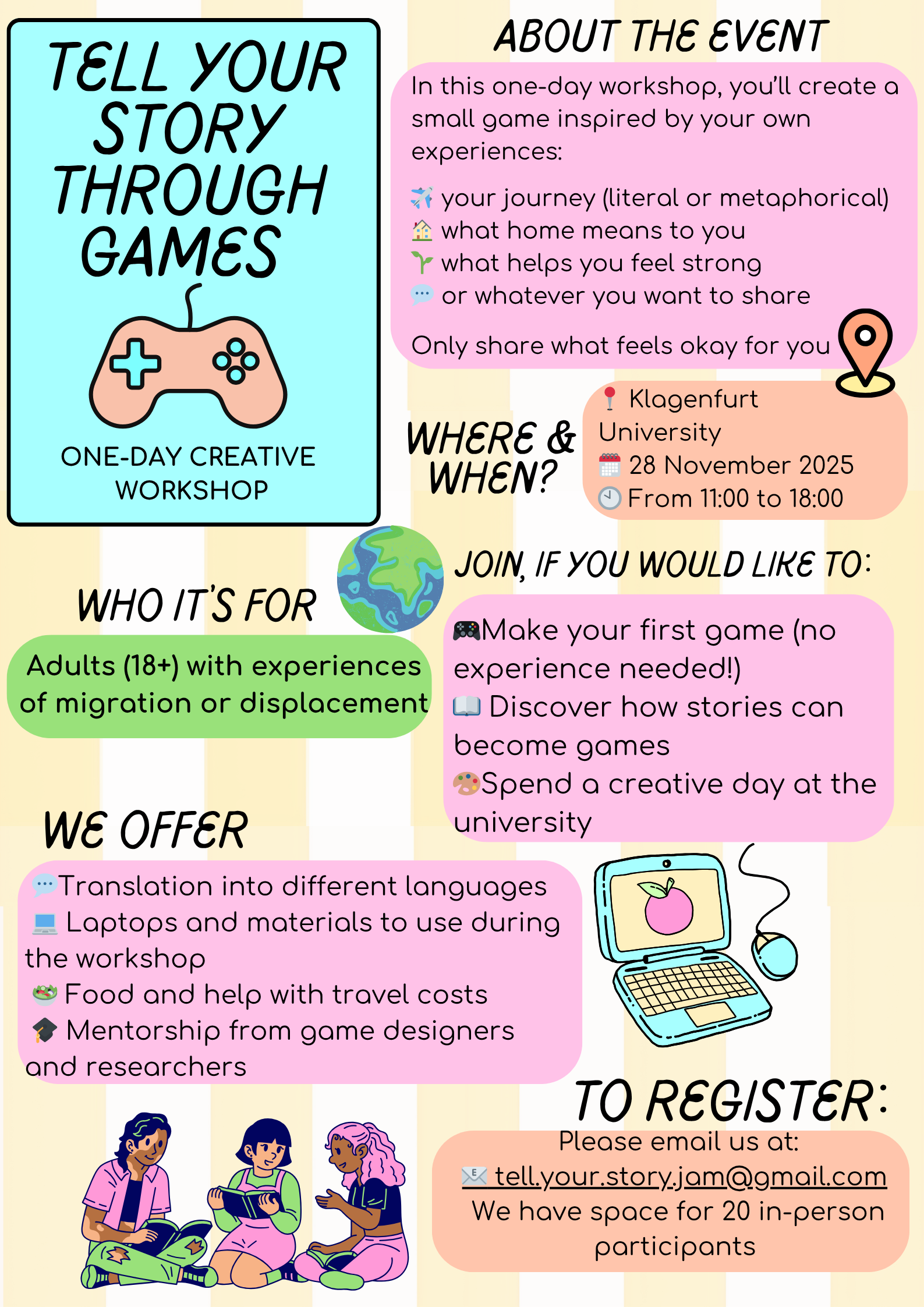 Event poster in English